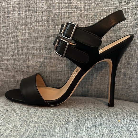 Manolo Blahnik Shoes - Manolo Blahnik Black 3 1/2" sandal